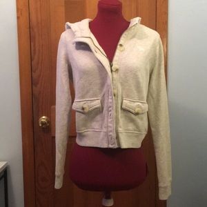 Abercrombie & Fitch Zip-Up with Buttons Hoodie